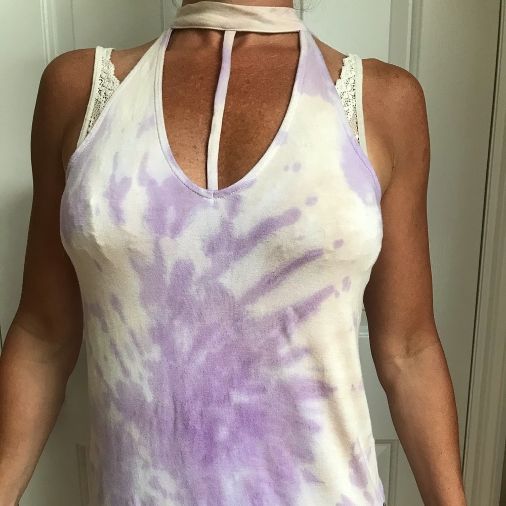 Tie Dye Guess Tank Top - Picture 2 of 3